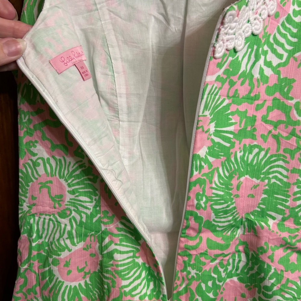 Lilly Pulitzer Sunny Side Lion Liz Shift Dress Size 00 - Picture 7 of 9